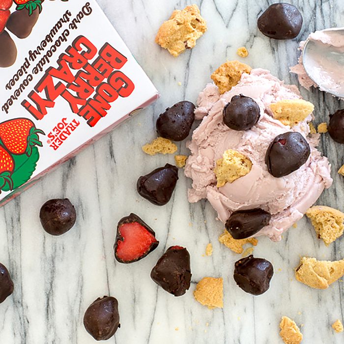 Trader Joe's frozen chocolate strawberries.