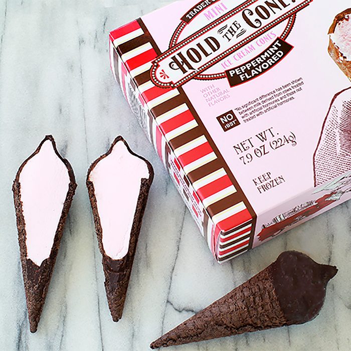 Trader Joe's peppermint ice cream cones.