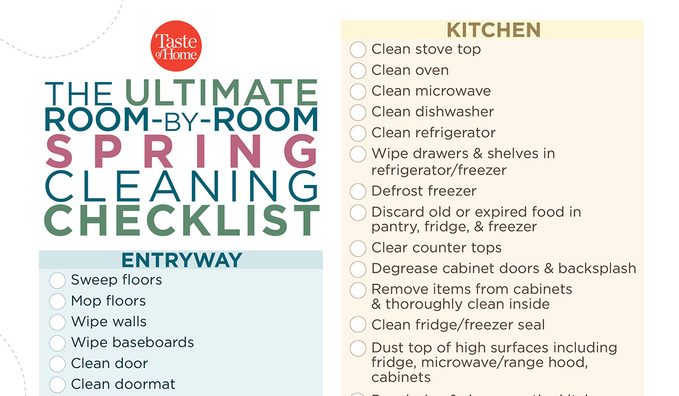 Spring Cleaning Checklist