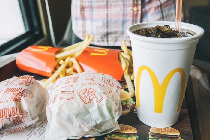 Chiangmai, Thailand - December 09 2017:McDonald's French Fries in a McDonald's restaurant