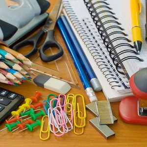 School office supplies.
