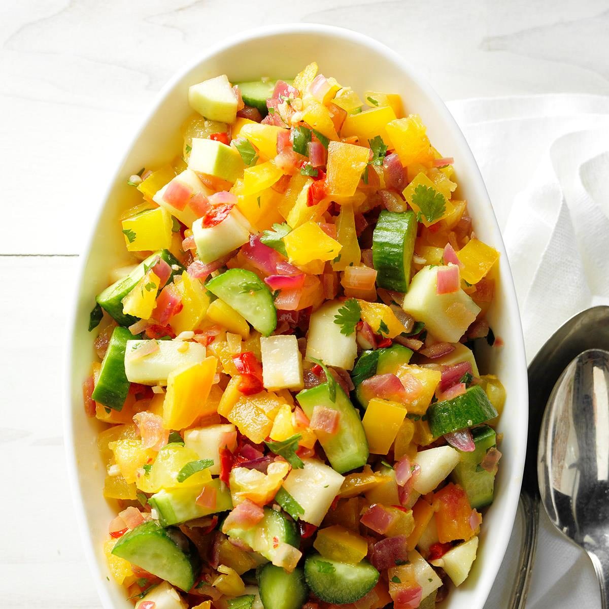Kohlrabi Cucumber And Tomato Salad