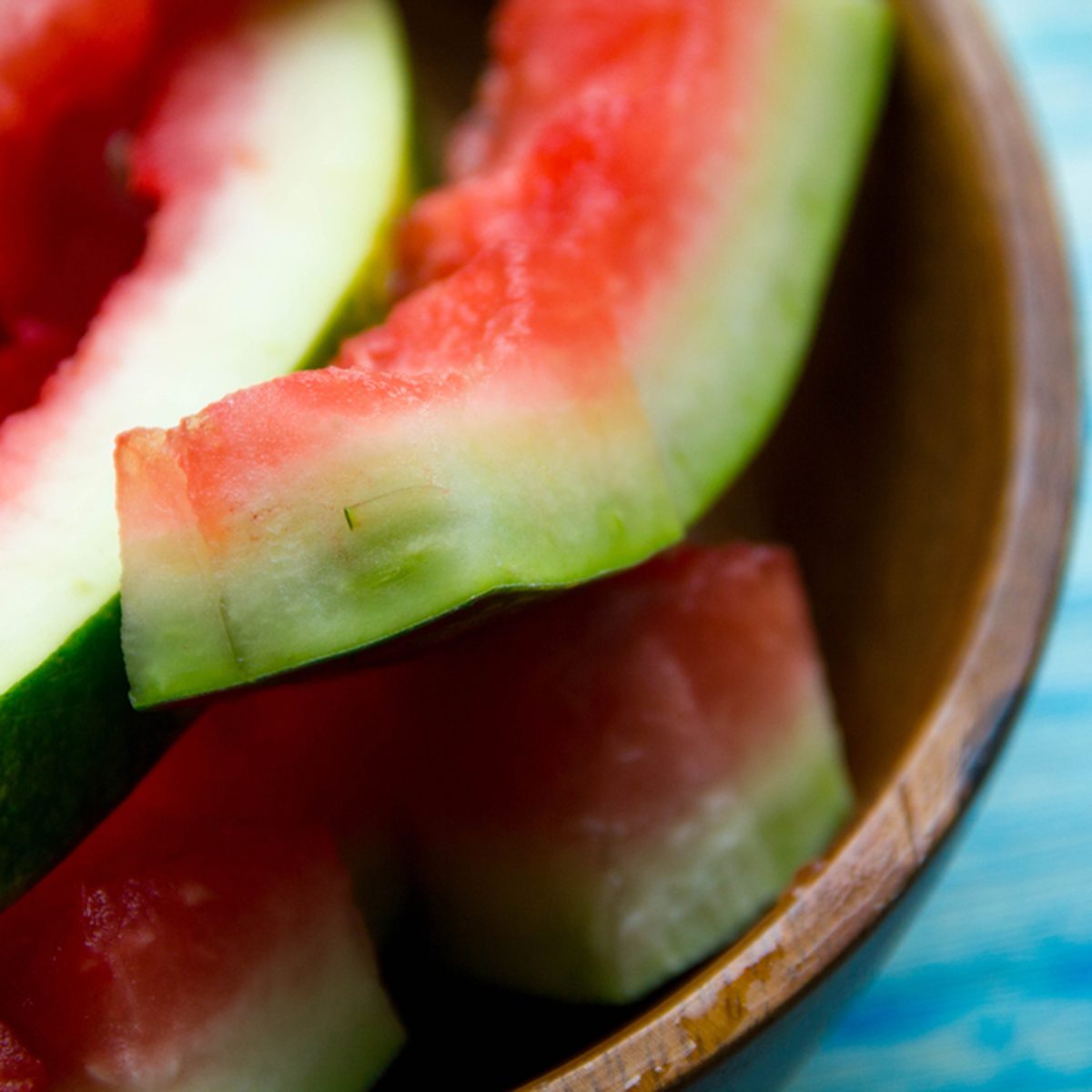 eaten slice of watermelon.