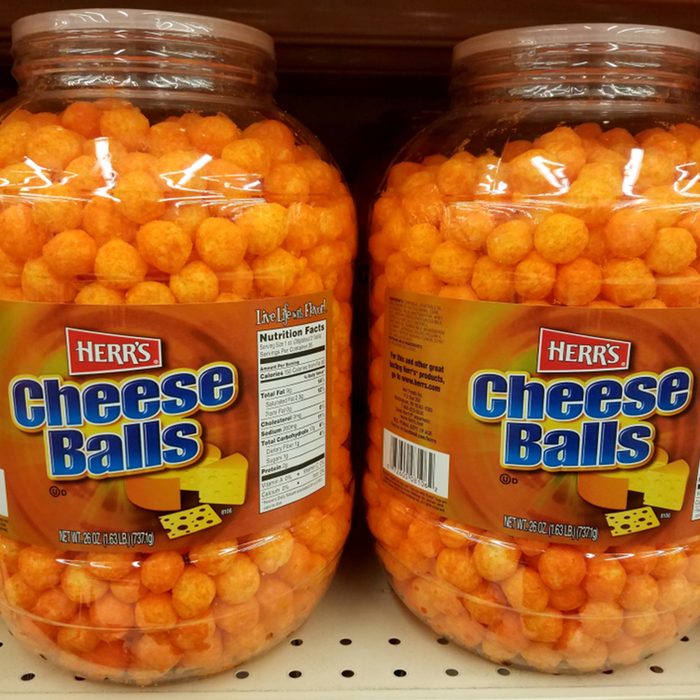 Cheese Balls by Herr's for sale on the shelves