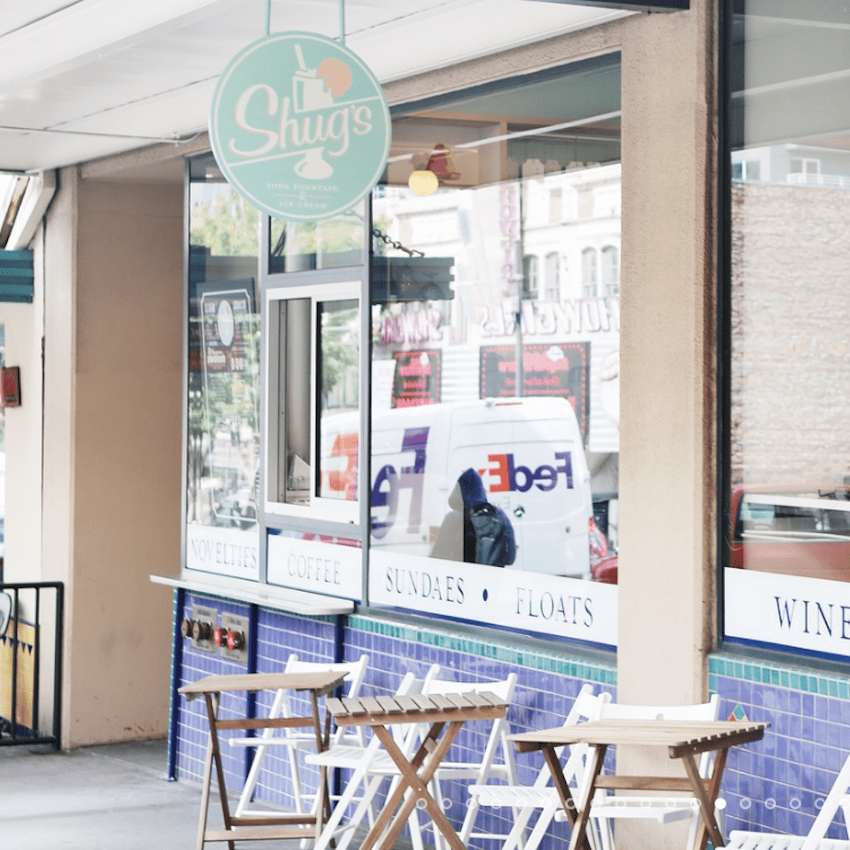 Exterior of Shug's Soda Fountain