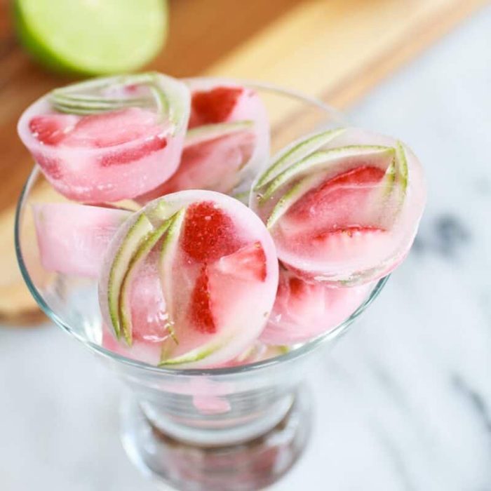 Sparkling strawberry basil limeade