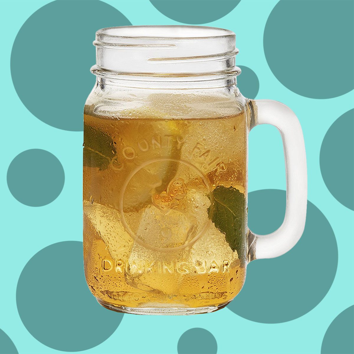 Libbey County Fair 16.5-Ounce Drinking Jar with Handle, Set of 12