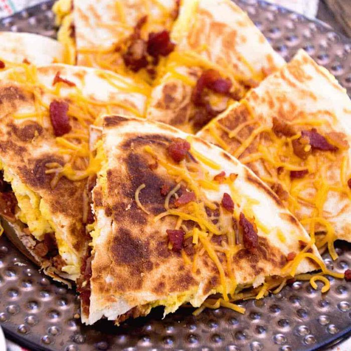 Bacon egg cheese quesadillas