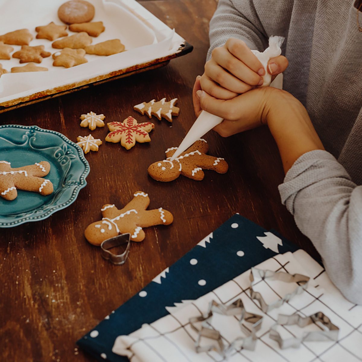 Christmas cookie decorating