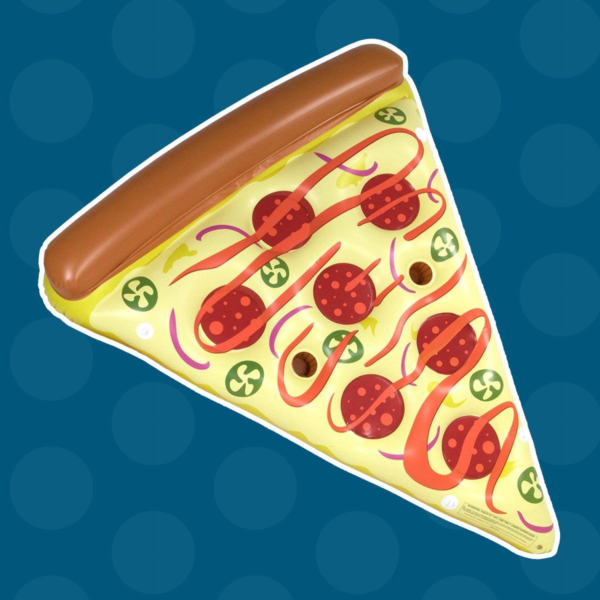 Sol Coastal 6-Foot Supreme Pizza Slice Vinyl Swimming Pool Float