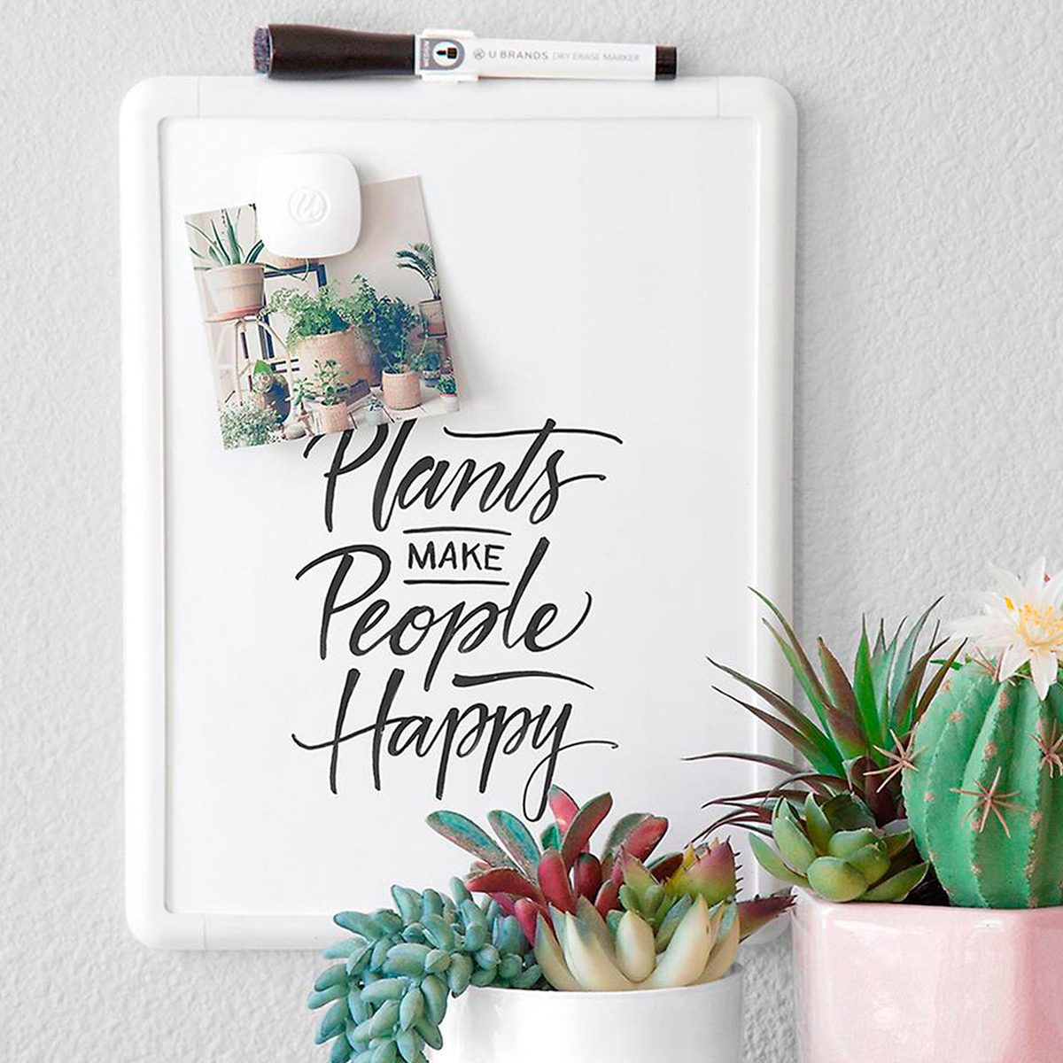 U-Brands Contempo White Frame Dry Erase Board