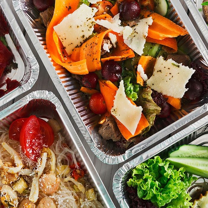 Multiple dishes in foil pans