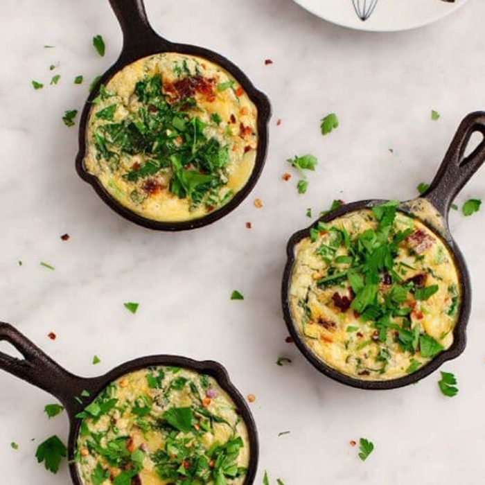 Spinach & Sun Dried Tomato Frittatas
