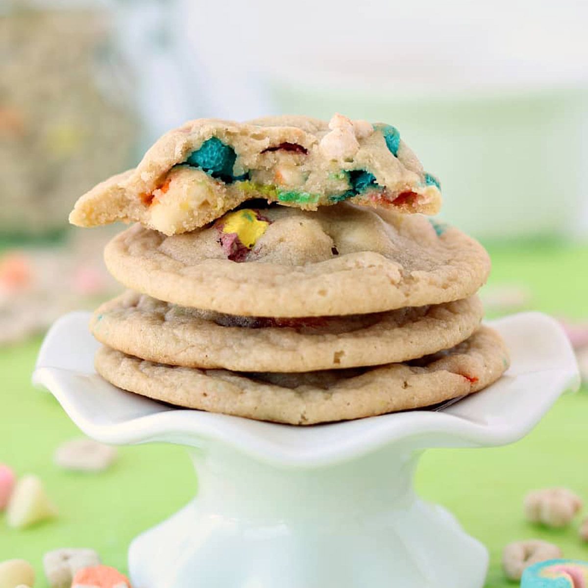 White Chocolate Lucky Charms Cookies