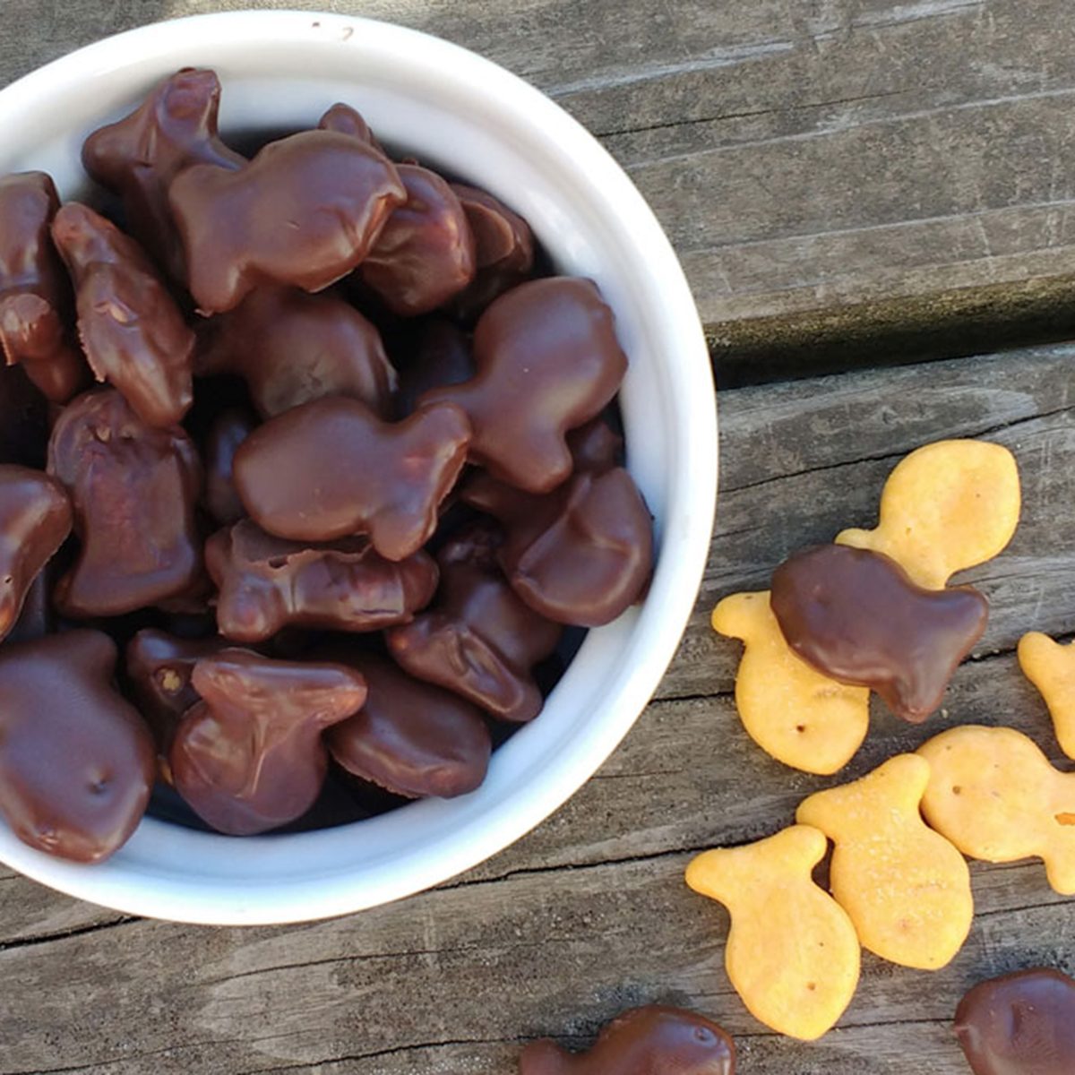 DIY CHOCOLATE DIPPED GOLDFISH