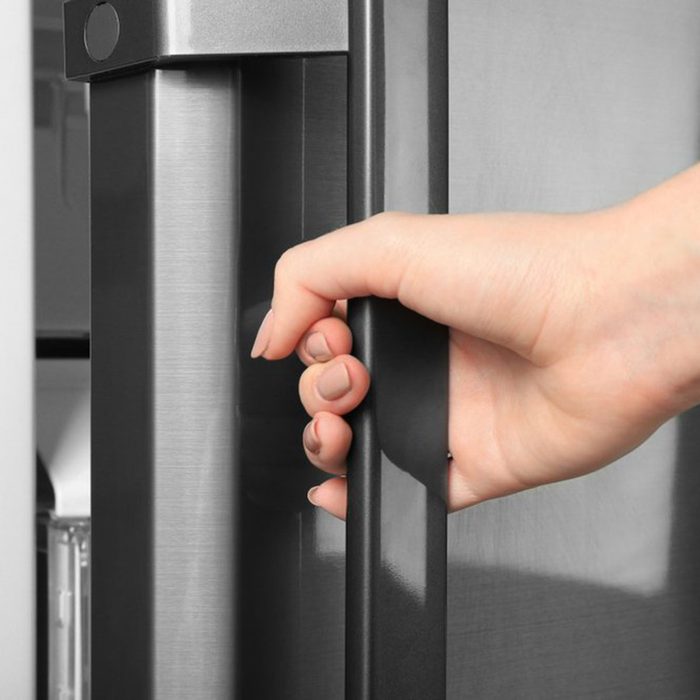 Opening fridge