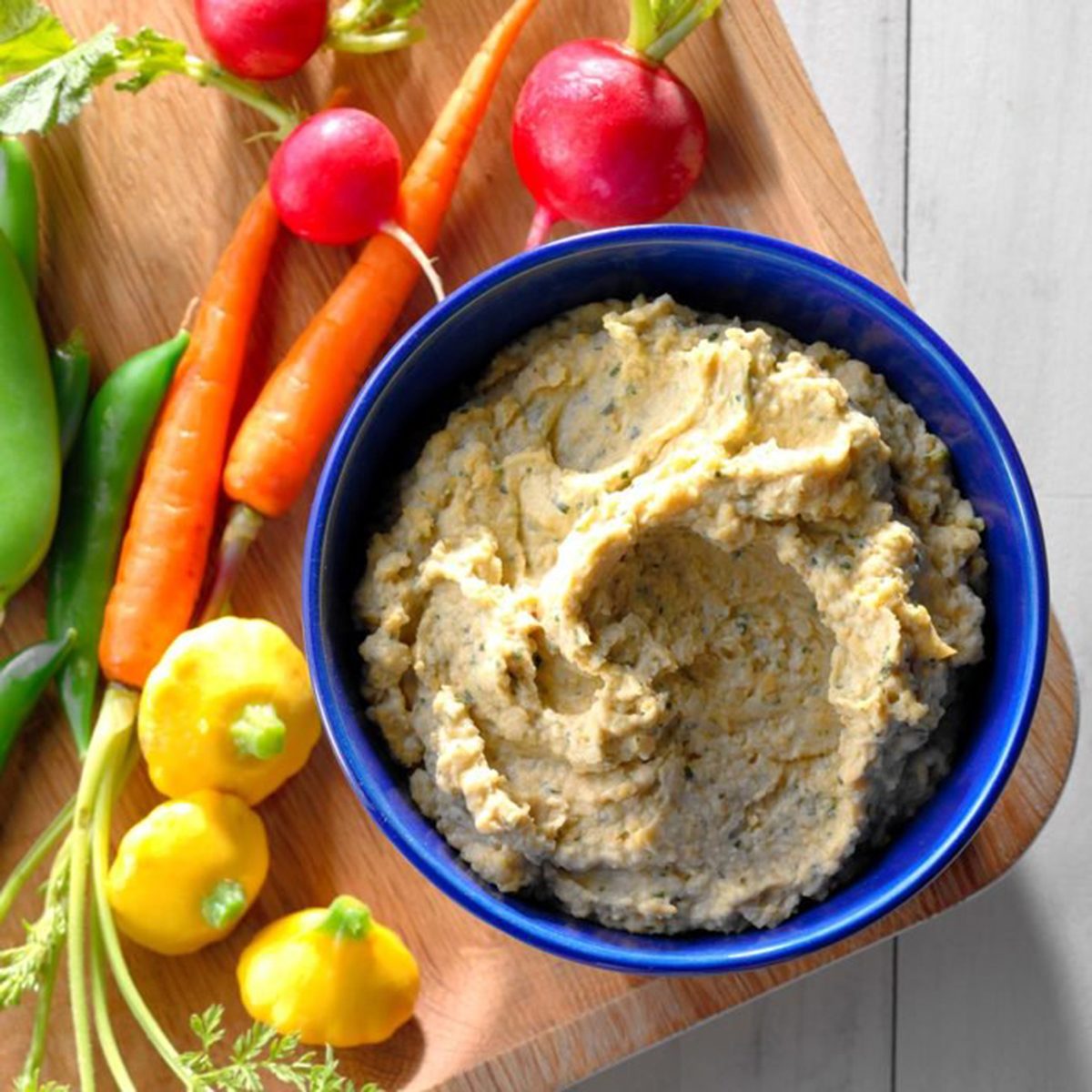 hummus, hummus and veggies