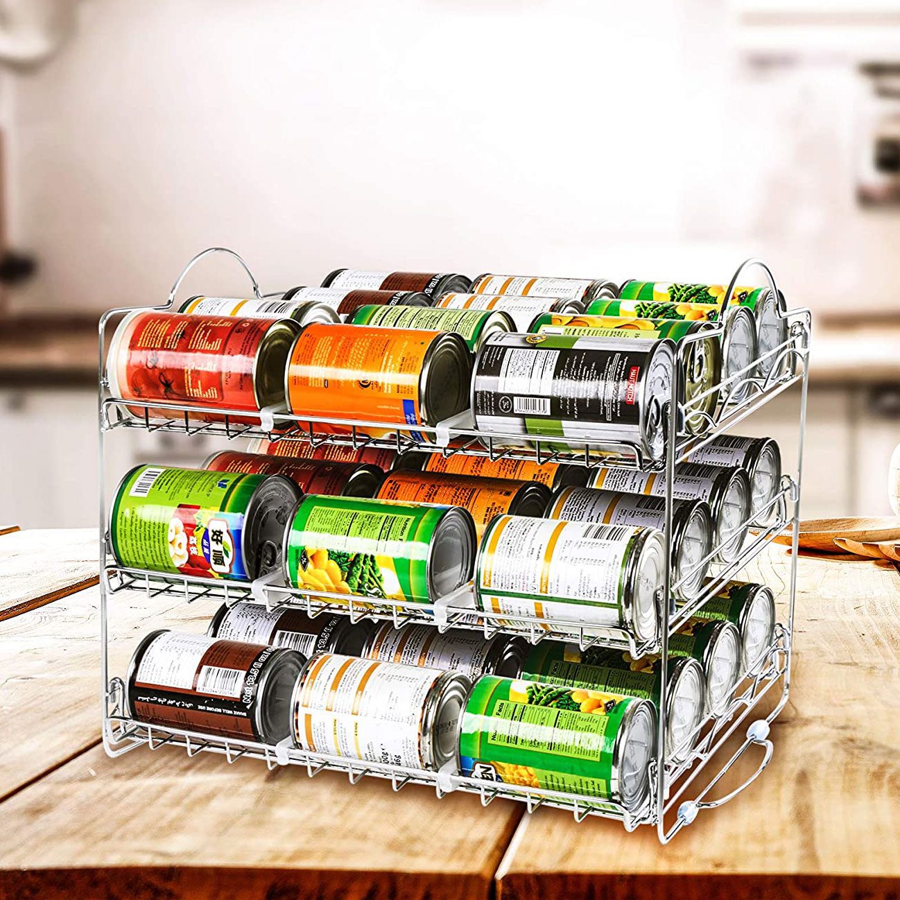 Utopia Kitchen Storage Can Rack Organizer