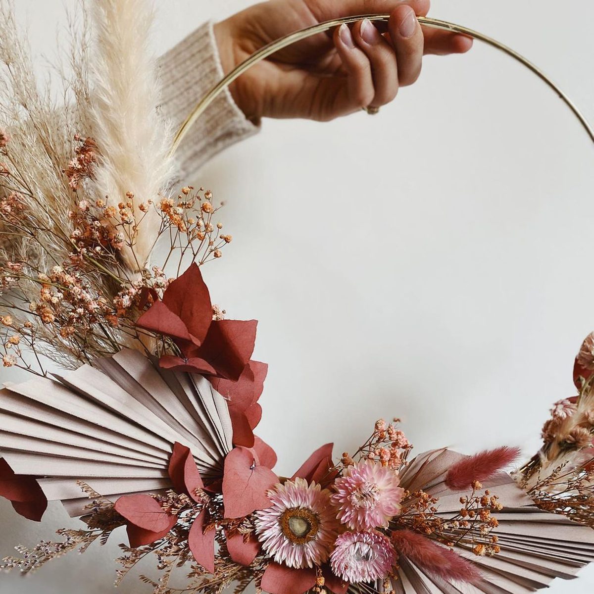 Modern Floral Fall Wreath