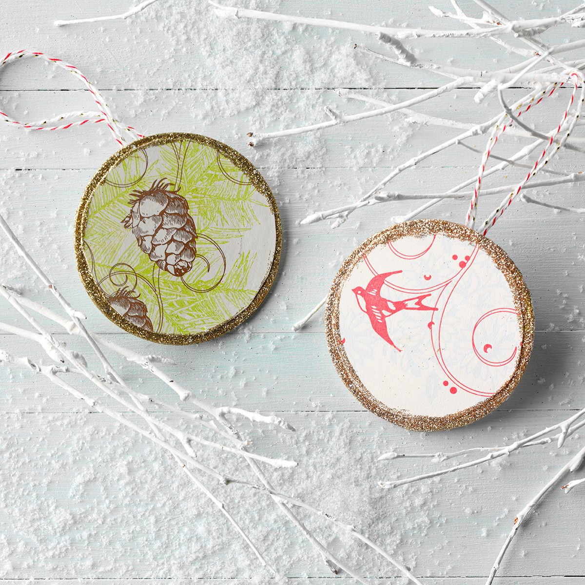 Dazzling Christmas Card Ornaments