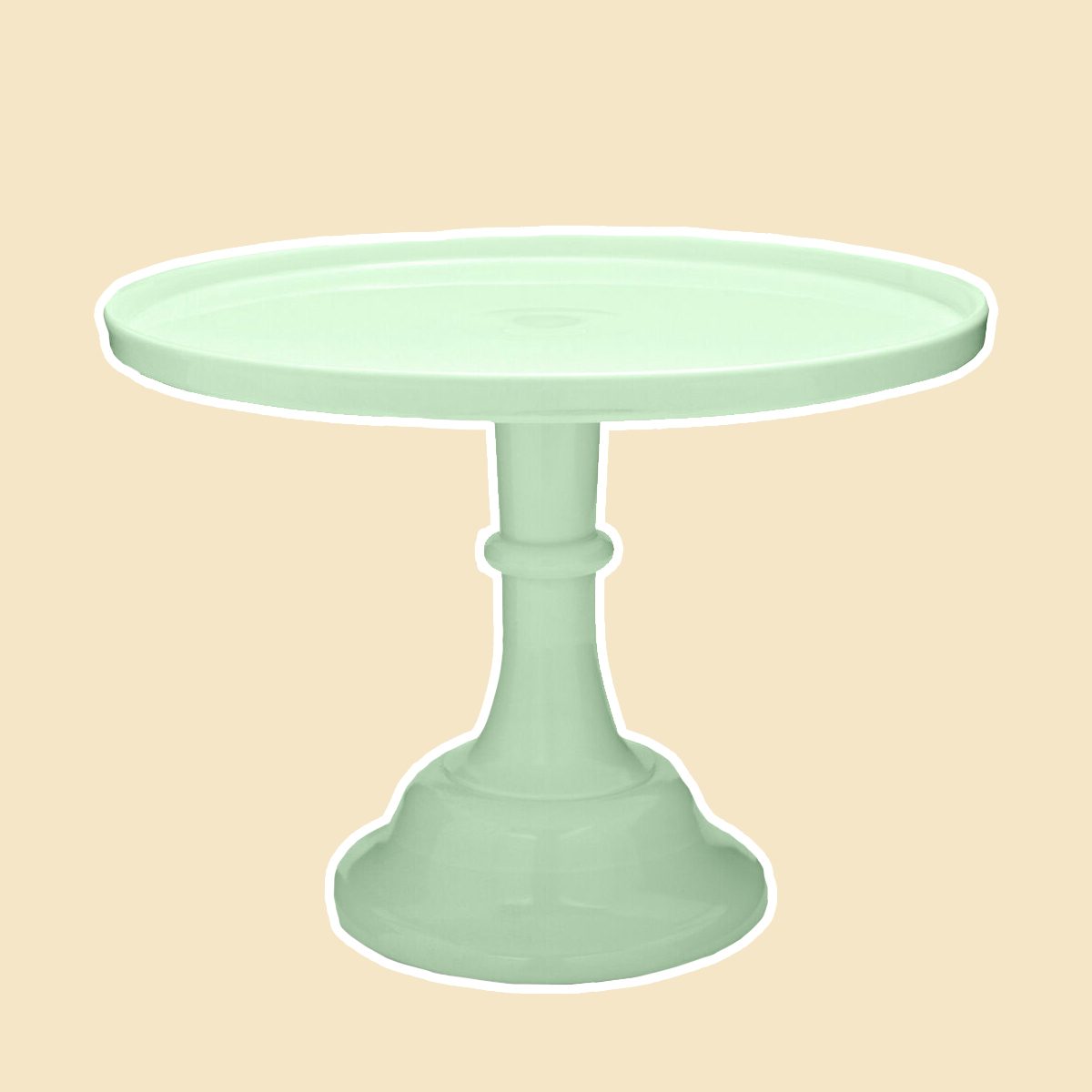 MOSSER JADEITE CAKE STAND, 12"