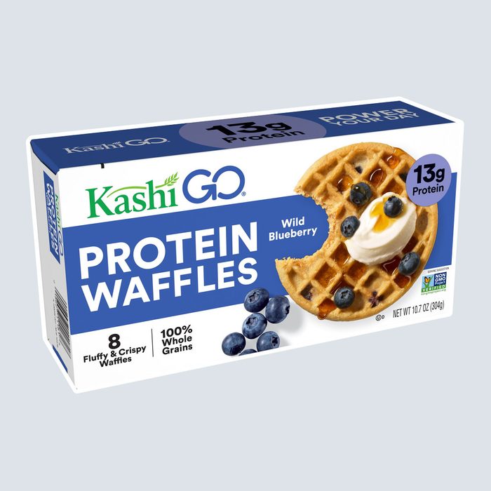 healthy breakfast on-the-go Kashi Go Frozen Waffles Wild Blueberry