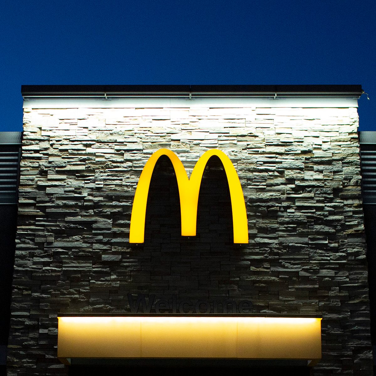 EDGEWATER, NJ - OCTOBER 21: The sun sets over a McDonald's store on October 21, 2019 in Edgewater, New Jersey. The Fast-food chain McDonald's will report it's third-quarter earnings tomorrow Tuesday October 22 (Photo by Kena Betancur/VIEWpress)