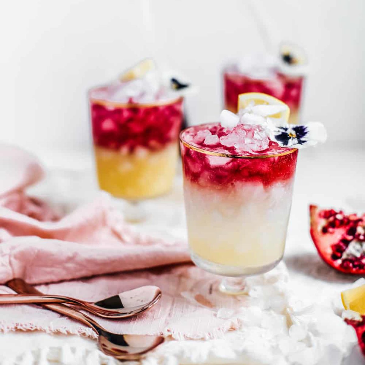 Pineapple Pomegranate Kombucha Cocktail