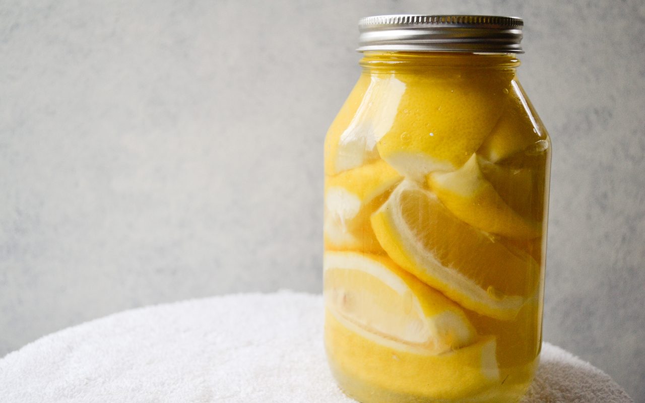 Upright lemon vodka