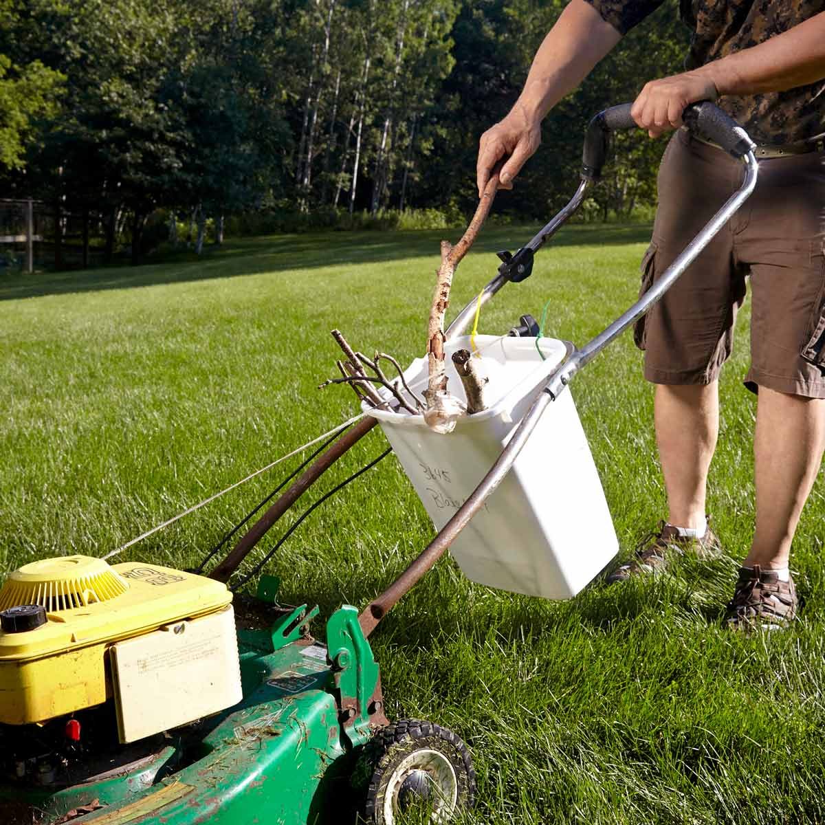 lawn mower twig pick up hh