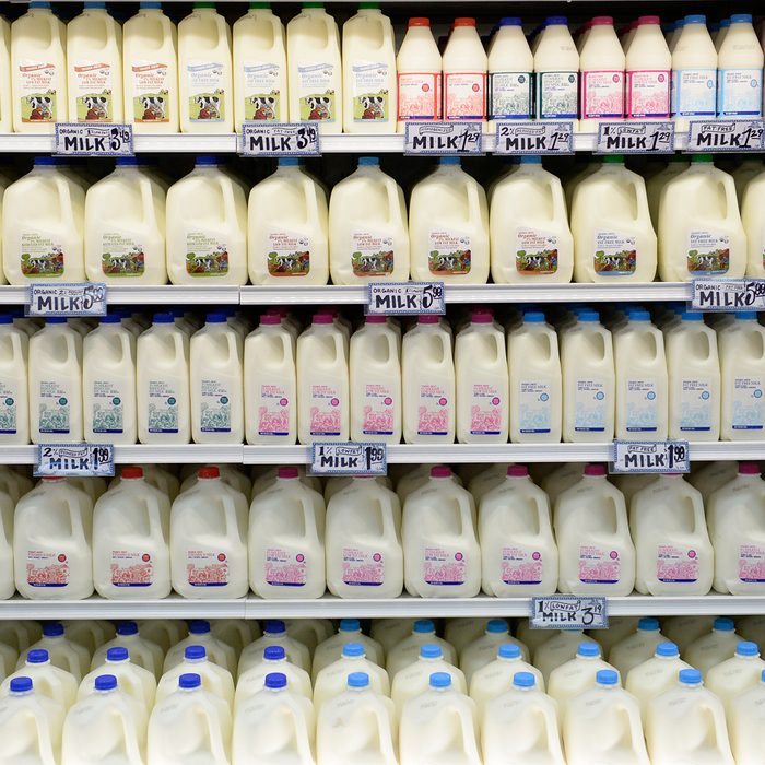 DENVER, CO - FEBRUARY 14: Milk lines the shelves at the new Trader Joe's, located on Colorado Blvd. and East 8th Avenue in Denver, for the grand opening of specialty grocer, February, 14 2014. Two other Trader Joe's locations in Colorado will also open today. (Photo by RJ Sangosti/The Denver Post via Getty Images)