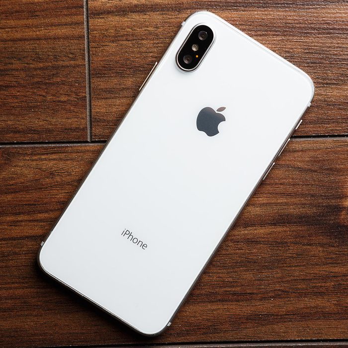 iphone above wooden