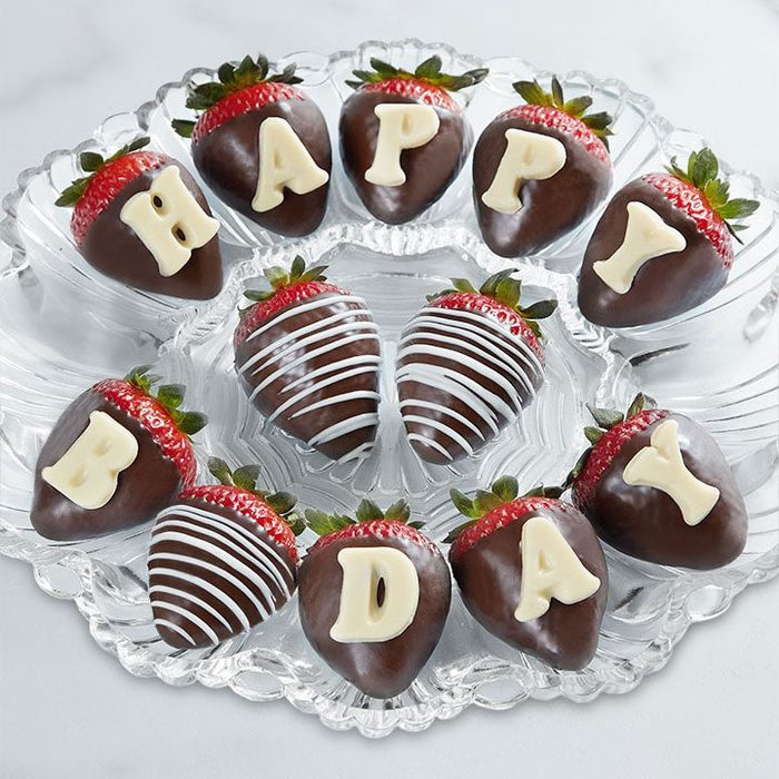 Happy Birthday Belgian Chocolate Covered Strawberries
