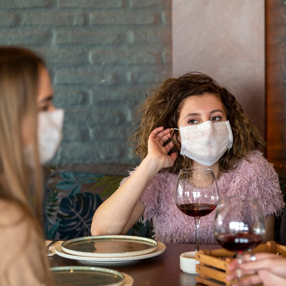 Business people protected from coronavirus