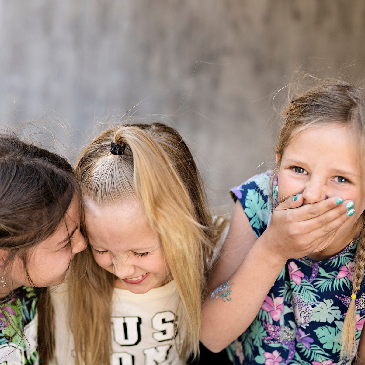 Giggling girls.