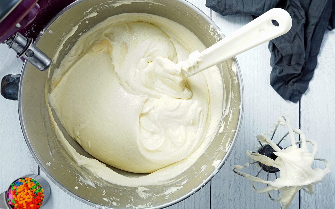 mixing best birthday cupcake batter