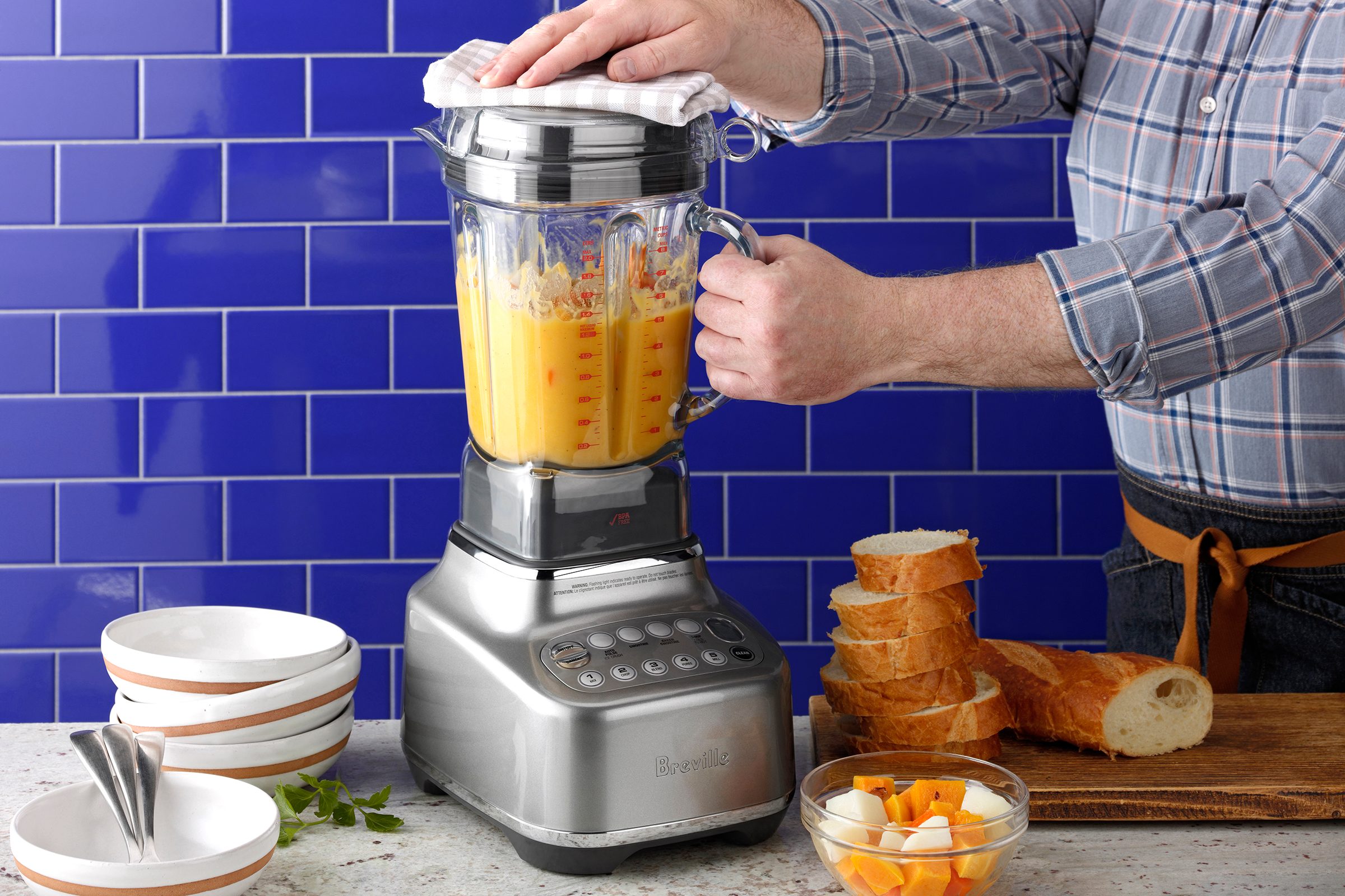 Blender in use