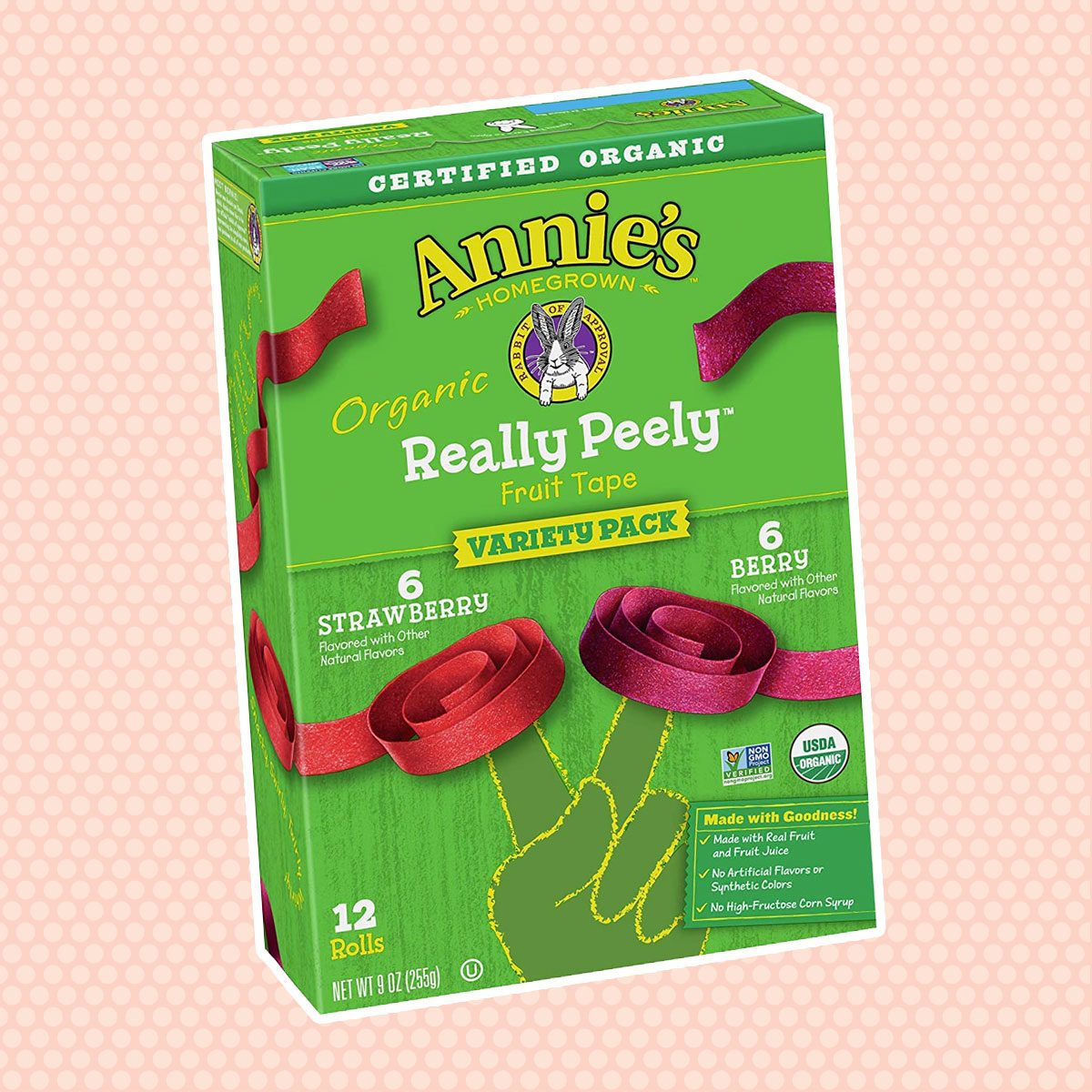 Annie's Strawberry/Berry Organic Really Peely Fruit Tape Variety Pack, 12 Count