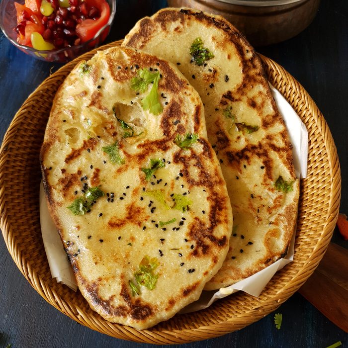 Indian style roasted bread naan kulcha