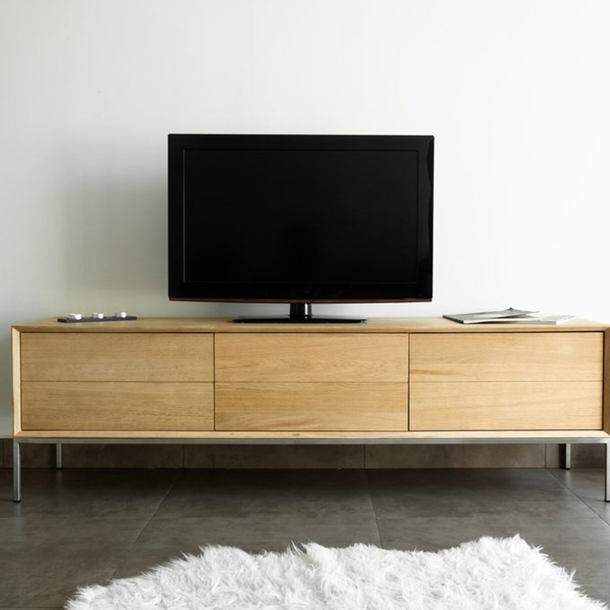 Tv on a stand in a living room