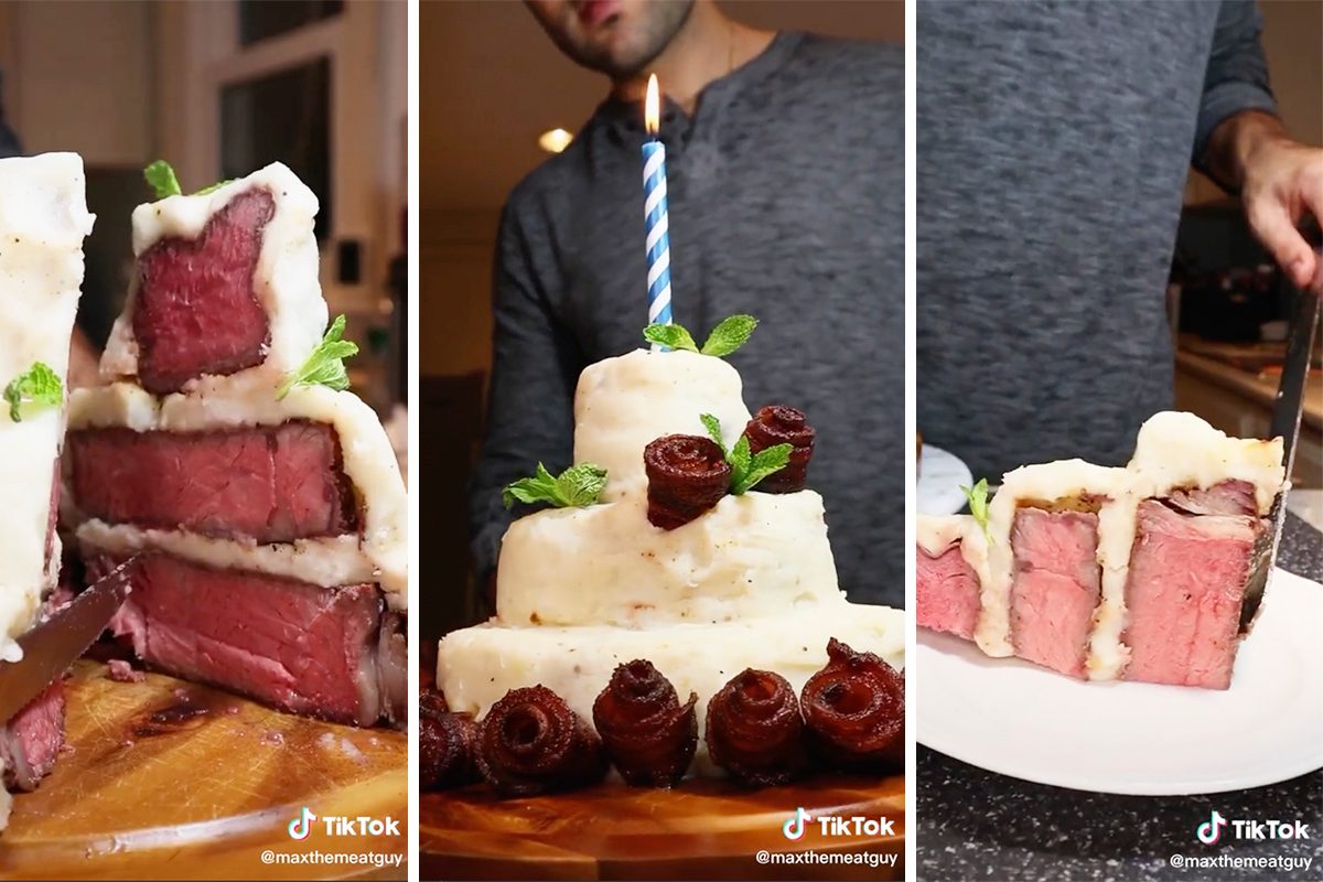 This Viral Video Shows You How to Make a ‘Steak Cake’