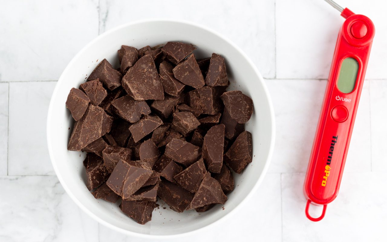 Melt some of the chocolate How To Temper Chocolate.tasteofhome.nancy Mock 5