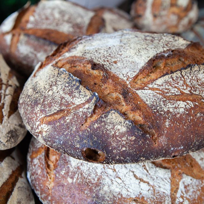 types of french bread Close Up Of Delicious And Freshly Baked Pain De Campagne "country Bread" Or French Sourdough.
