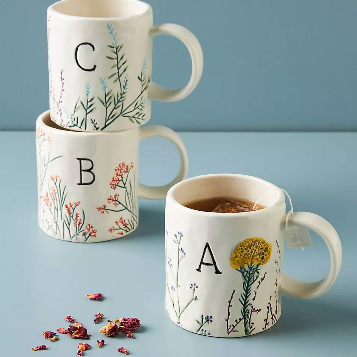 adult easter basket Botanical Monogram Mug
