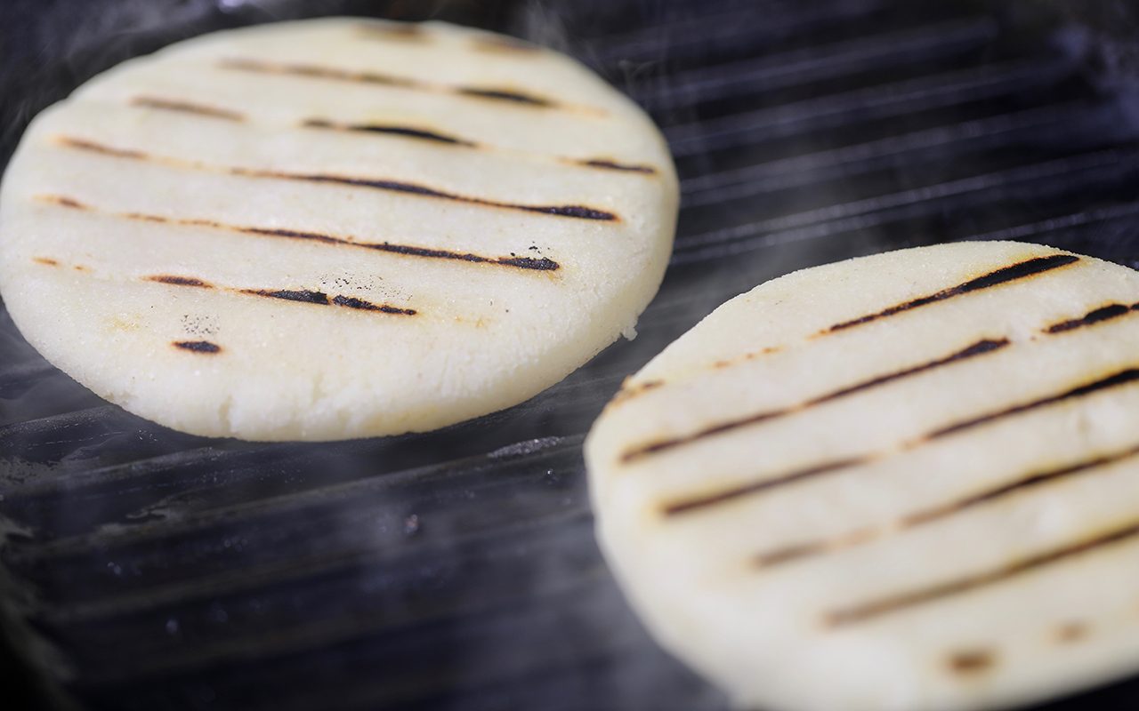 Grill Pan Arepas how to make arepas