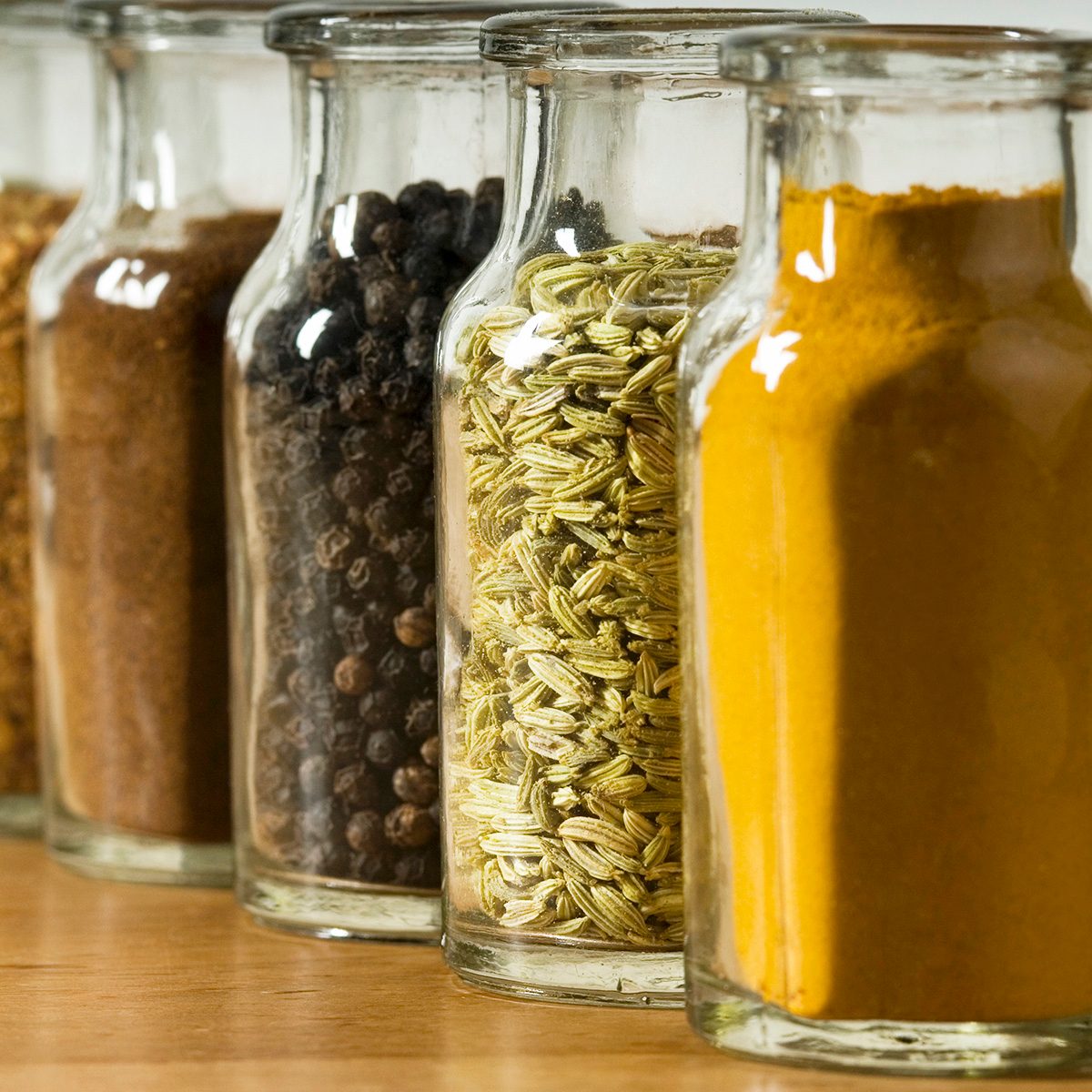 Row Of Spice Jars