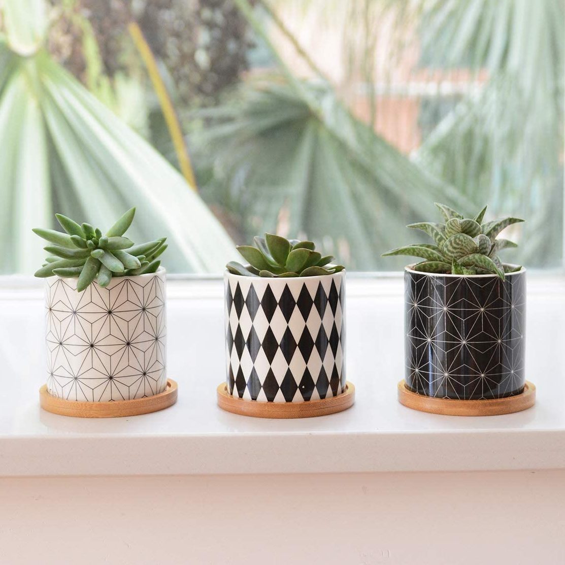 Chic Ceramic Herb Pots Ecomm Via Amazon.com