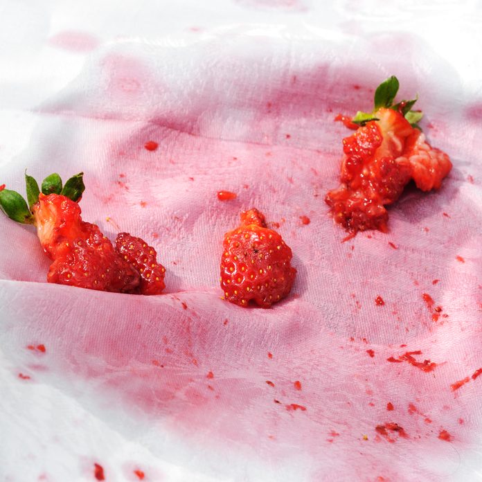 Squashed Strawberries And Stain