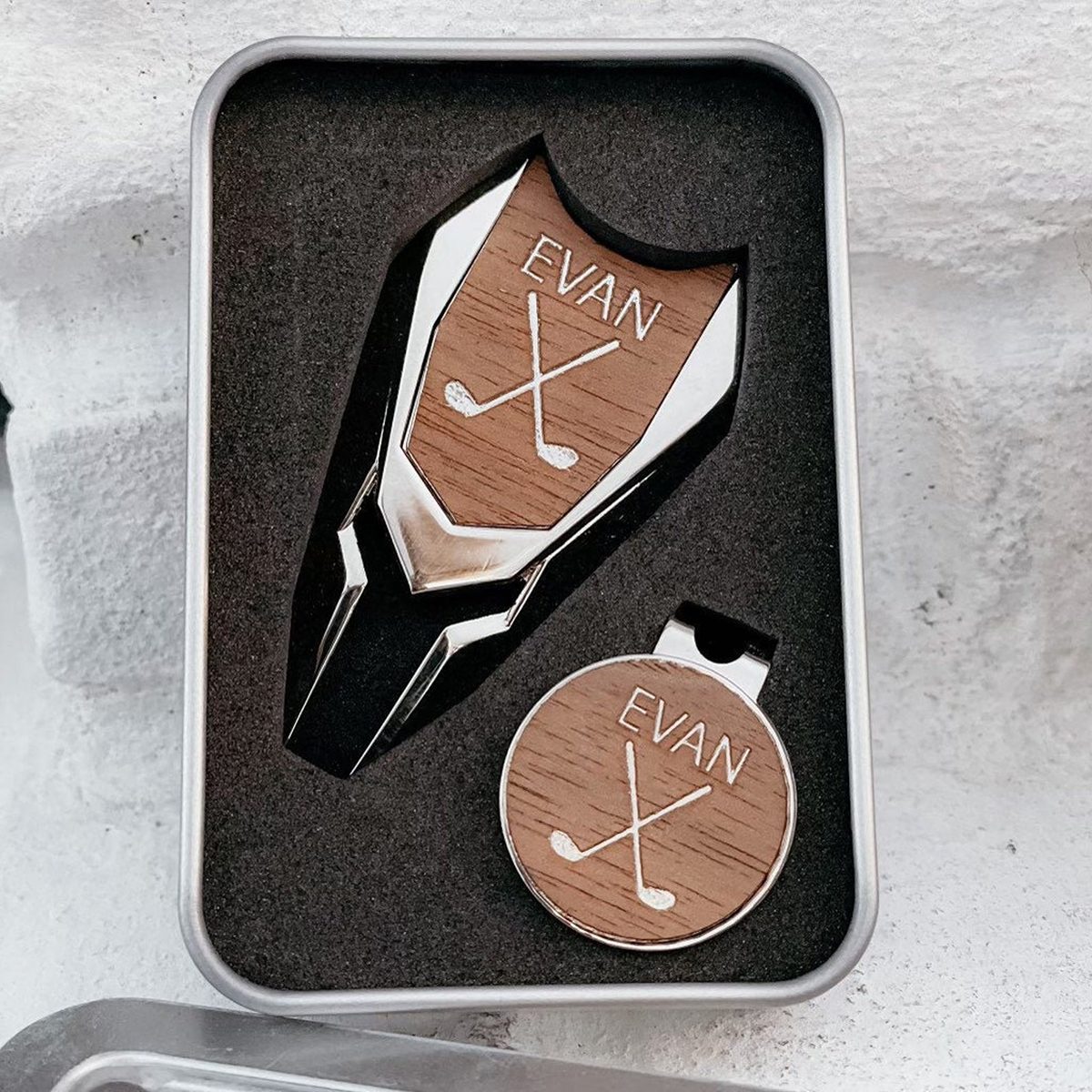 custom fathers day gift Personalized Divot Tool Set Ball Marker