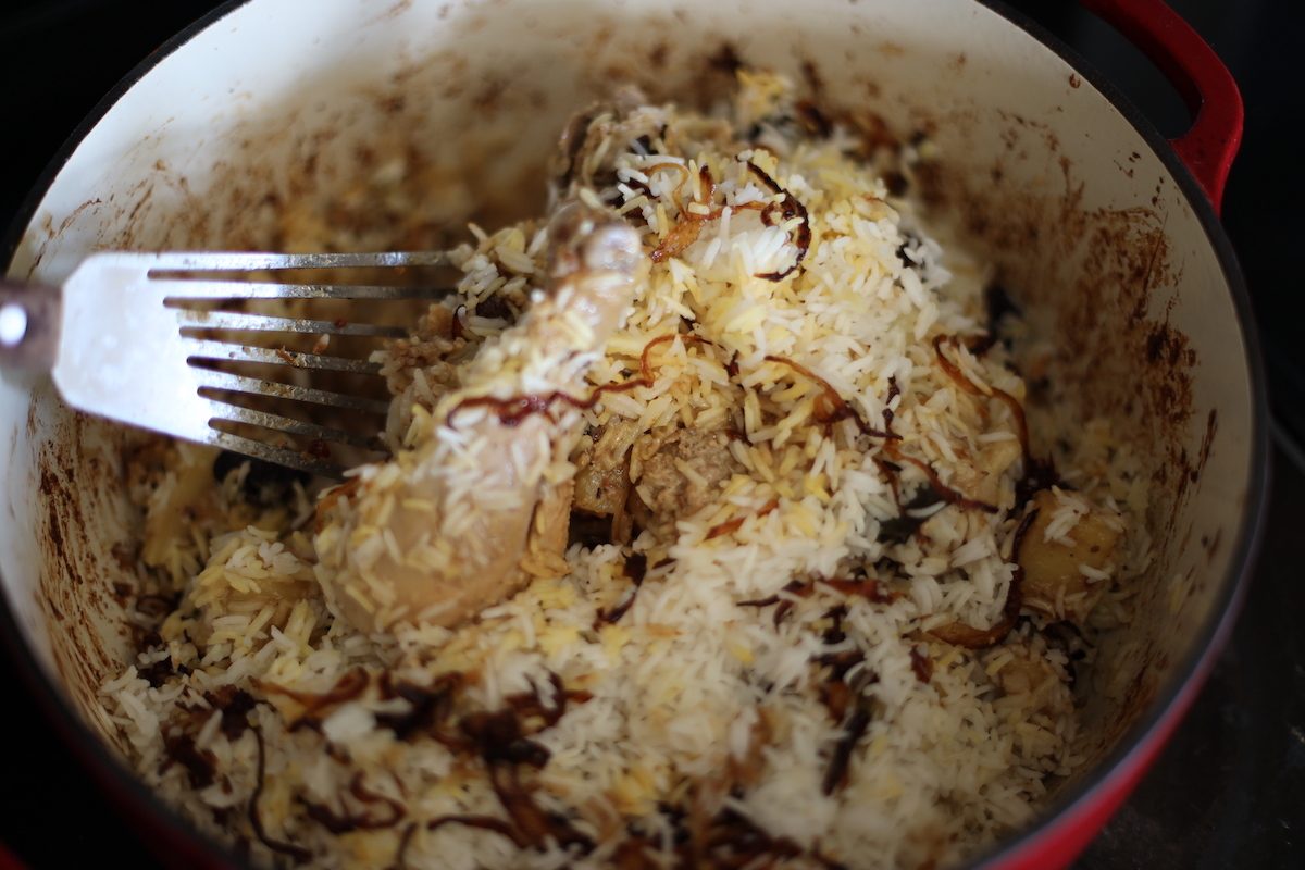 Finished Biryani How to make biryani